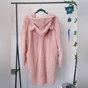 Pink Teddy Bear Plush Hoodie